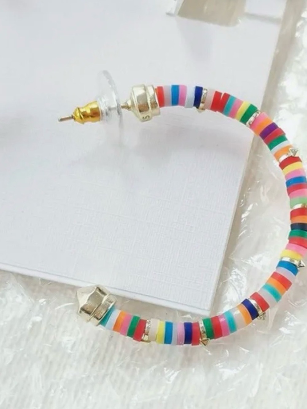 Kendra Scott Reece Neon Beaded Hoop Earrings - Picture 2 of 5
